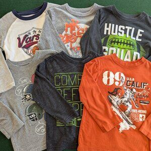 Bundle Boy's Sports Long Sleeve T-shirts 4T 💙